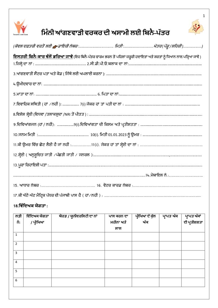 application-form-for-punjab-mini-anganwadi-workers-recruitment-2023-1
